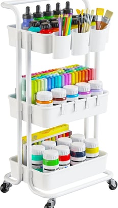 Bring organization and mobility to your creative space. Perfect for artists  crafters.