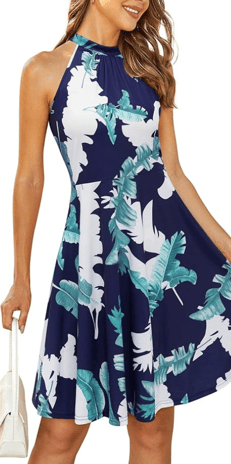 Women's Halter Floral Dress