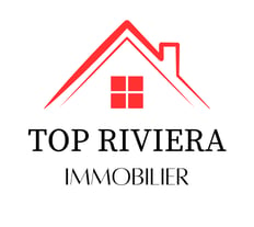 a logo for top river real estate