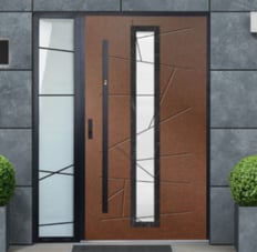 a modern front door with a modern design