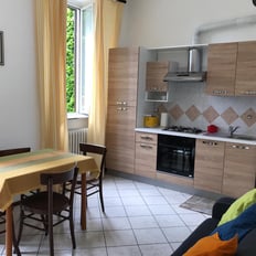 kitchen at the azalea apartment at villa ombrosa