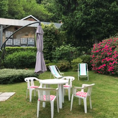 spot of garden table at second garden of villa ombrosa