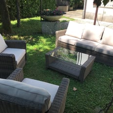 spot of garden sofa and armchairs at villa ombrosa