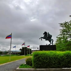 parc Amérique latine, drapeaux.
