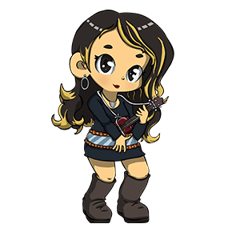 Hazie Ukulele Cartoon Character Design by  Shan Shankaran