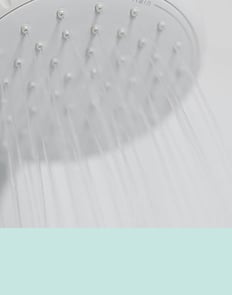 Water flowing from a shower head.