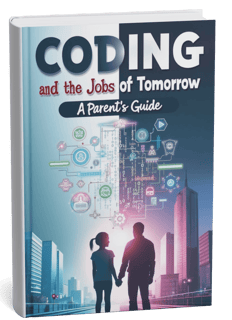 copy of the front cover of a book called Coding and the jobs of tomorrow