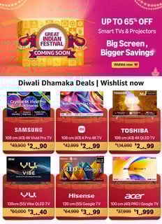 amazon diwali deals banner and information