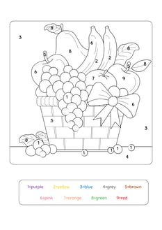 coloriage magique anglais fruit
