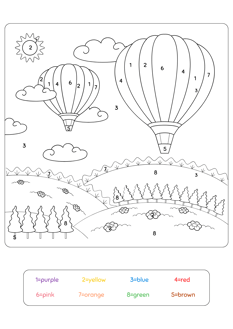 coloriage magique anglais ciel