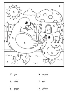 coloriage magique anglais