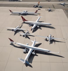 blue and white striped round textile