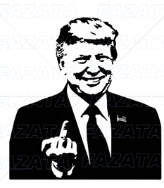 Donald Trump Middle Finger Funny SVG, PNG Cricut Trump File