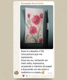 depoimento de aluna