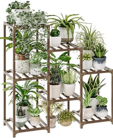 Plant Stand rack indoor Outdoor Wood shelf for Garden Plant Holder Decor for Living room patio 