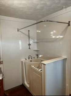 custom walk in tub after bathroom remodel