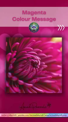 Colour message: Power of Magenta (deep pink). Colour Healing, Color Healing