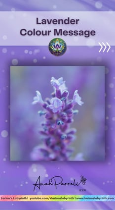 Colour message: Power of Purple Lavender. Colour Healing, Color Healing