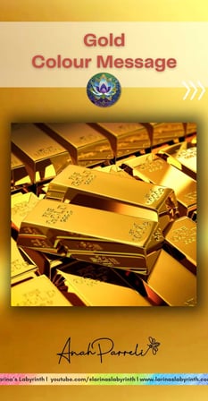Colour message: Power of Gold yellow. Colour Healing, Color Healing
