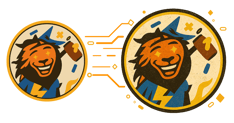 Visual preview of Texture transformation of Logo Design from Left to Right