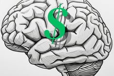 desenho de um cerebro com um sifrao em cima