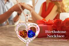 Jewelry for Women with 2 Birthstones, Customized Gifts for Mom
