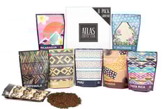 a variety of coffee beans and coffee beans