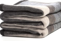 Throw Blanket 100% Natural Alpaca and Merino Wool