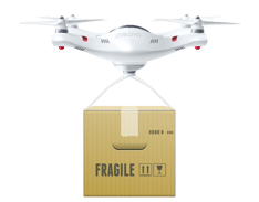 Convenient Intracity door-to-door delivery for small parcels with Drones, EVs for last mile deliveri