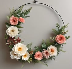 faux flower wreath making hen party in York