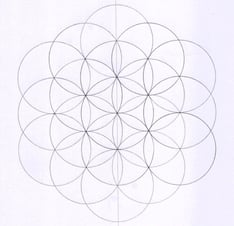 konjunto hand drawn illustration of underlying geometry of nexus pattern