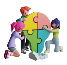 a team building an idea