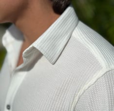 camisa texturizada blanca casual/formal
