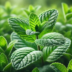 beautiful Mint Herb in the sunlight