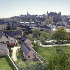 Vue aérienne - Vitré - monastère st Nicolas- Monchecourt architecte patrimoine - Histoire & Patrimoine