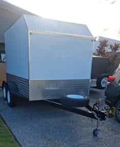 Getting ready for the first job in the trailer, heading out to South Maclean for Daune's 60th birthay with the photo booth.