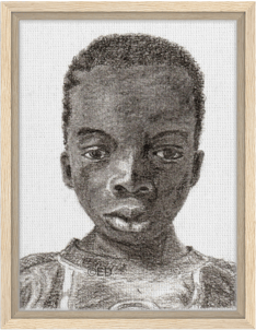 portrait enfant africain impression toile encadrée