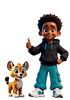 Kid and animal mascots named Jace & Chase