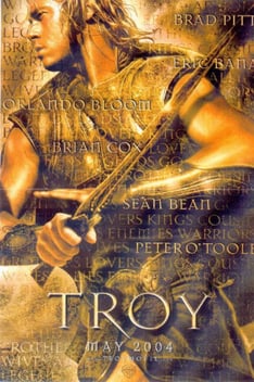 Poster for the film, Troy. 