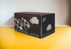 Corrugated folding carton for New Starter Motor