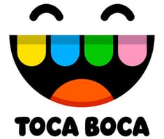 Toca Boca Logo - smile with rainbow teeth