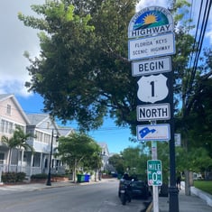 Overseas Highway Mile 0, Key West, Floride