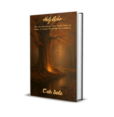 Holy Ache ebook cover by C'ah Sole with tree in forest with light glowing from roots