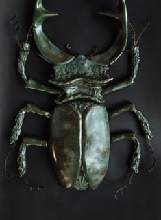 Keraminis vabalas interjero dekoras