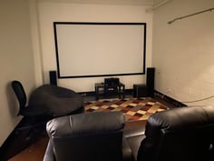 Lovett Film-Watching Room screen