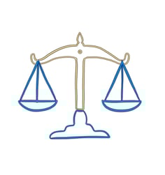 illustration des balances de la justice