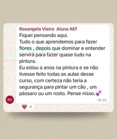 depoimento de aluna