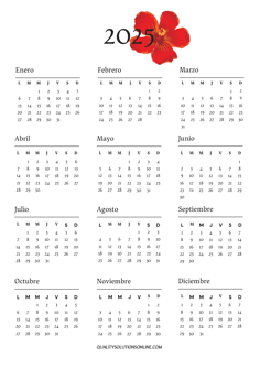 Calendarios Anuales 2025 con Diseños Florales Minimalistas