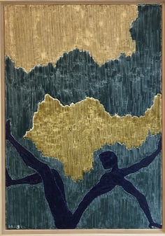 Pushon, 70cm x 100cm, Linseed oil on cotton canvas with plant based and mineral dyes