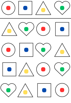 a set of different shapes and shapes of a heart